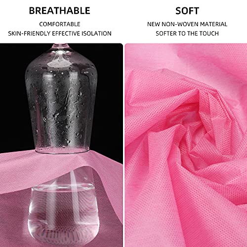 20PCS Massage Table Sheets Disposable Non Woven SPA Bed Cover Breathable Polypropylene Fabric 31" x 70" Thin, Not Waterproof （Pink）