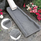 2 Pack Rubber Downspout Splash Block Rain Gutter Down Spout Drain Trays Gray