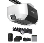 Chamberlain Garage Door Opener 3/4 HP Belt Drive myQ Garage Door Opener with Fixed Camera, Battery Backup, 2‑Bulb LED Lighting