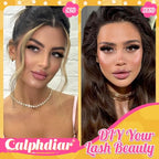 Fluffy Cat Eye Individual Lashes 80D+100D Volume Cluster Eyelash Extensions D Curl Lash Clusters 10-18mm Eyelash Clusters 380pcs Light & Right Cluster Lashes Thick Lash Extension Easier to Use