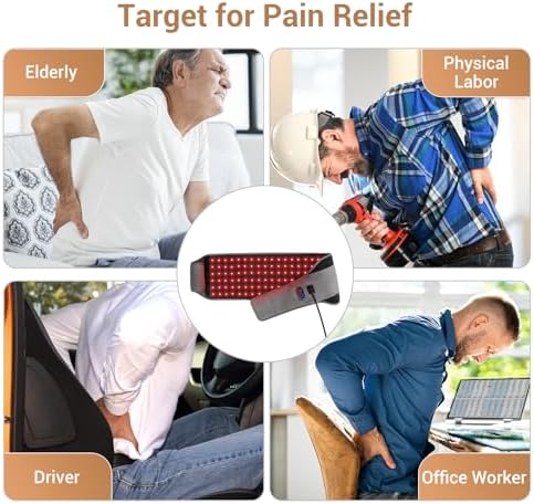 Comfytemp Red Light Therapy Belt, FSA HSA Eligible Infrared Red Light Therapy for Body, 22W Light Wrap with Pulse for Back Waist Muscle Pain Relief, Improve Joint Inflammation