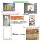 7.2FT Metal Arch Backdrop Stand Gold Wedding Balloon Frame Pergola Arbor
