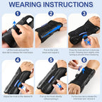 NEENCA Carpal Tunnel Wrist Brace for Night Support,Knob Adjustable Hand Brace for Tendonitis,Arthritis Pain，Sprain,Wrist Splint Support with Sleeves for Women&Men. (Right Hand, Small)