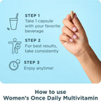 Ancient Nutrition Multivitamin for Women, Women's Once Daily Supplement, Methylated Vitamin B, C, K2, Magnesium, Folate & Iron, Supports Bone Health, 30ct