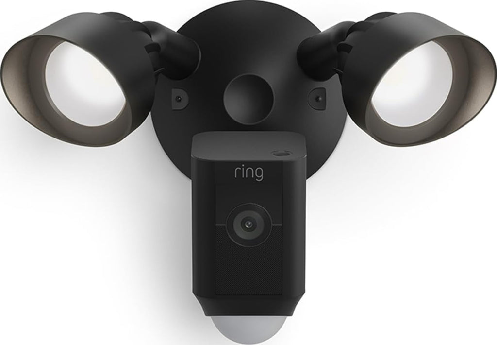Ring Floodlight Cam Wired Plus, Outdoor Home or Business Security with Motion-Activated 1080p HD Video and Floodlights, Black