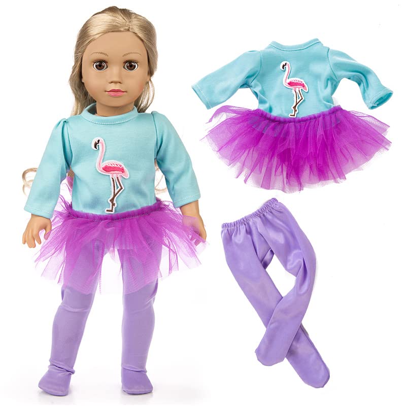 ZQDOLL 19 pcs American Doll Clothes Gift for 18 inch Doll Clothes and Accessories, Including 10 Complete Sets of Clothing
