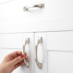 BEROSSA 10 Pack Brushed Nickel Cabinet Pulls 3 Inch Satin Nickel Cabinet Handles Nickel Hardware for Kitchen Cabinets 8222 Drawers Bedroom Dresser Bathroom Vanity Cupboard