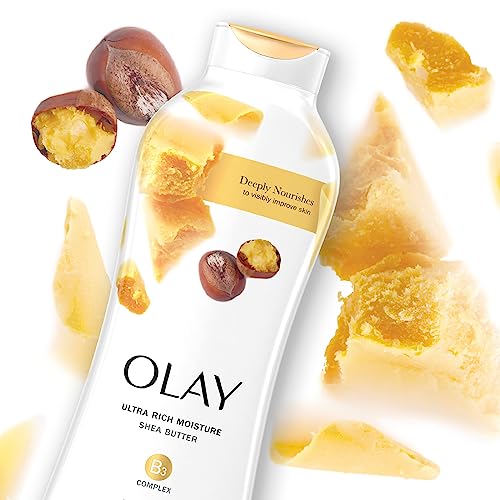 Olay Ultra Rich Moisture Body Wash with Shea Butter, 22oz (Pack of 4)