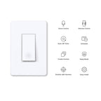 TP-Link Tapo Smart Light Switch, Single Pole, Neutral Wire Required, 2.4GHz Wi-Fi Light Switch Compatible with Alexa and Google Home, UL Certified, No Hub Required, White, Tapo S500(4-Pack)