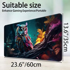 for MTG Game Playmat, for Magic TCG Rubber Play mat,Tabletop Card Playmats with Smooth Surface,Trading Card Inked Game Mat,Battle Game,Art Owl