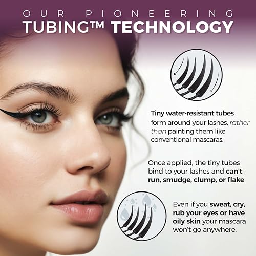 Blinc UltraVolume Tubing Mascara, Volumizing, Lengthening and Curling Mascara, Ultra-Longwearing Washable Mascara, Clean, Vegan and Cruelty-Free