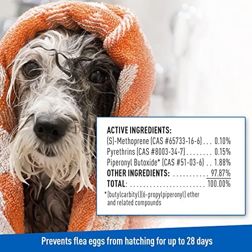Plus Flea & Tick Foaming Shampoo & Wash for Dogs & Puppies Over 12 Weeks | Sensitive Skin Flea Treatment for Dogs and Puppies | Kills Adult Fleas, Ticks, and Lice On Contact | 10 Oz