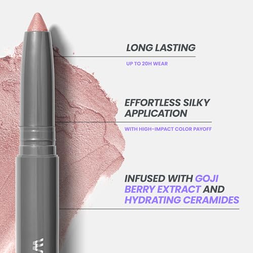 Wonderskin IYKYK Eyeshadow Stick - Longwear Eye Shadow Sticks, Budge-Proof & Waterproof Shimmer Eyeshadow Stick with Built-in Sharpener (Pink Quartz)