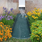 Splash Blocks for Gutters Downspouts, 24" Downspout Extensions for Rain Water Drainage, Thickened Gutter Splash Guard with Fixing Piles(2 Pack, Green)