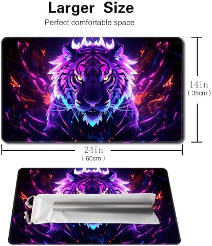 Board Game 14x24in MTG Playmat Compatible for OCG CCG RPG TCG Playmats (Tiger's Head 2)