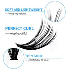 Individual Lashes GEMERRY 280pcs Large Tray 0.07mm Lash Clusters 40D 8-16 MIX D Curl Cluster Lashes Soft &Natural Individual Lashes Cluster Reusable DIY Eyelash Extensions