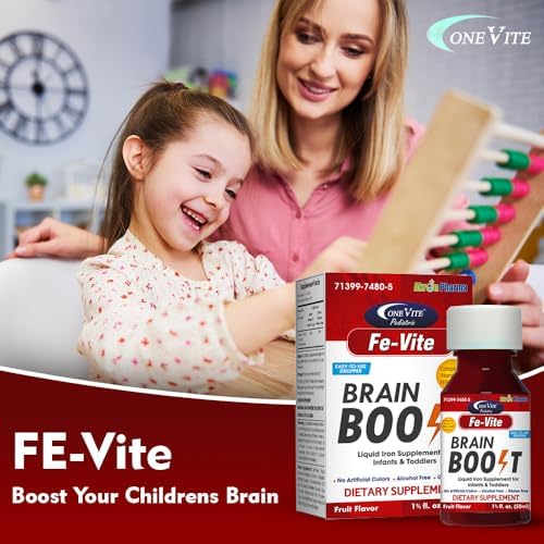 Pediatric FE-Vite Drops | Liquid Iron Supplement | 50ml, 1.66 Fl Oz (Pack of 1)