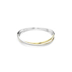 Swarovski Hyperbola Bangle, Round Cut, Clear, Mixed Metal Finish
