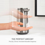 simplehuman Sensor Pump Foam, 10 oz Automatic Foaming Soap Dispenser for Kitchen and Bathroom, Touchless Motion Sensor, Variable Dispense, Rechargeable, Aerating Foam Pump, Brushed Stainless Steel