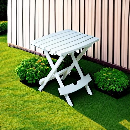 Adams Manufacturing, White 8500-48-3700 Plastic Quik-Fold Side Table