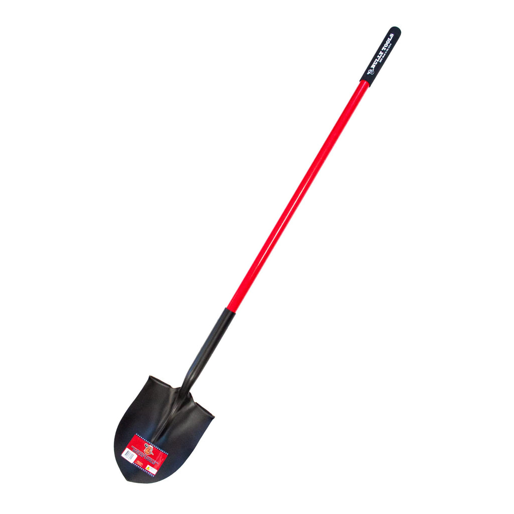 Bully Tools 14-Gauge Round Point Gardening Shovel, Fiberglass Handle