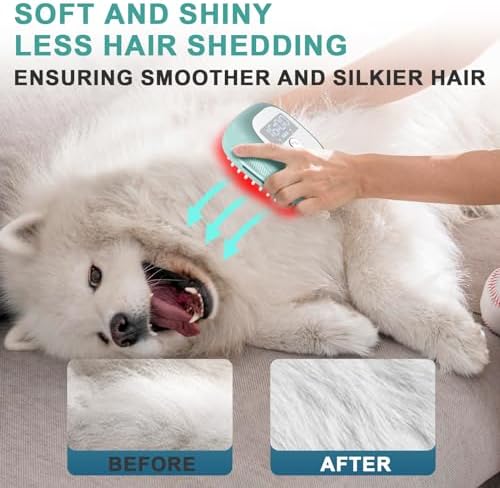Dogs Cold Laser Therapy Brush Device, Red Light Therapy Vet Device for Arthritis Pain Relief, Cat Treatment Brush for Itchy, Irritated Skin, Allergy, Rashes, Safe and Painless Skin Care for Pets