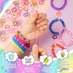 UUEMB 10000+ Rubber Band Bracelet Kit, Colorful Loom Bracelet Making Kit with Storage Box, DIY Art Craft Kit with Charms Beads for Beginners Kids Girls Boys Birthday Parties Christmas Gift