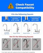 Waterdrop Countertop Water Filter, 4000 Gallons Water Filter for Sink Faucet and Filter Life Reminder, Reduces Heavy Metals, Bad Odor, and 99% Chlorine (1 Filter Included) WD-CTF-05
