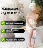 Knee Cast Cover for Shower, Waterproof Bandage Cast Protector for Knee Replacement Surgery, Wound, Burns Reusable Watertight Protection