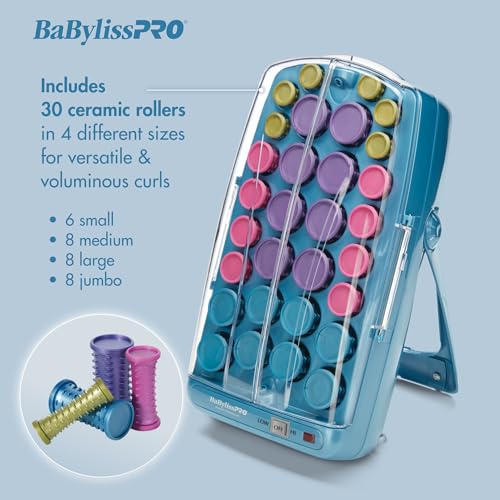 BabylissPRO Nano Titanium Professional Hot Rollers and Clips Bundles
