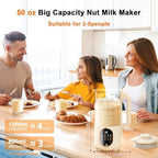 50oz Nut Milk Maker, 10 in 1 Automatic Nut Milk Maker with 20 Blades,Almond Milk Machine,Plant Based Milks Homemade Oat,Chowder,Juice,Soy Milk Machine with Delay Start,Boil Water,Keep Warm&Auto Clean
