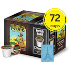 Cafe Don Pedro Assortment Pack Low Acid Coffee Pods - Compatible With Keurig K-cup Coffee Maker - Try 6 Different Coffees - 12 Cups Each, 72 count