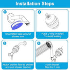 Yodel Shower Filter - Shower Head Filter for Hard Water - Water Softener to Remove Chlorine and Fluoride,Improve Hair and Skin Condition,Matte Black