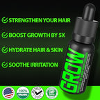 GROW Maximum XXL Hair & Beard Growth Oil For Men • Beard Growth Serum That Fills Patches & Fix Thinning GUARANTEED • Facial Hair & Scalp Treatment • Thickening Conditioner & Enhancer • Made in the USA