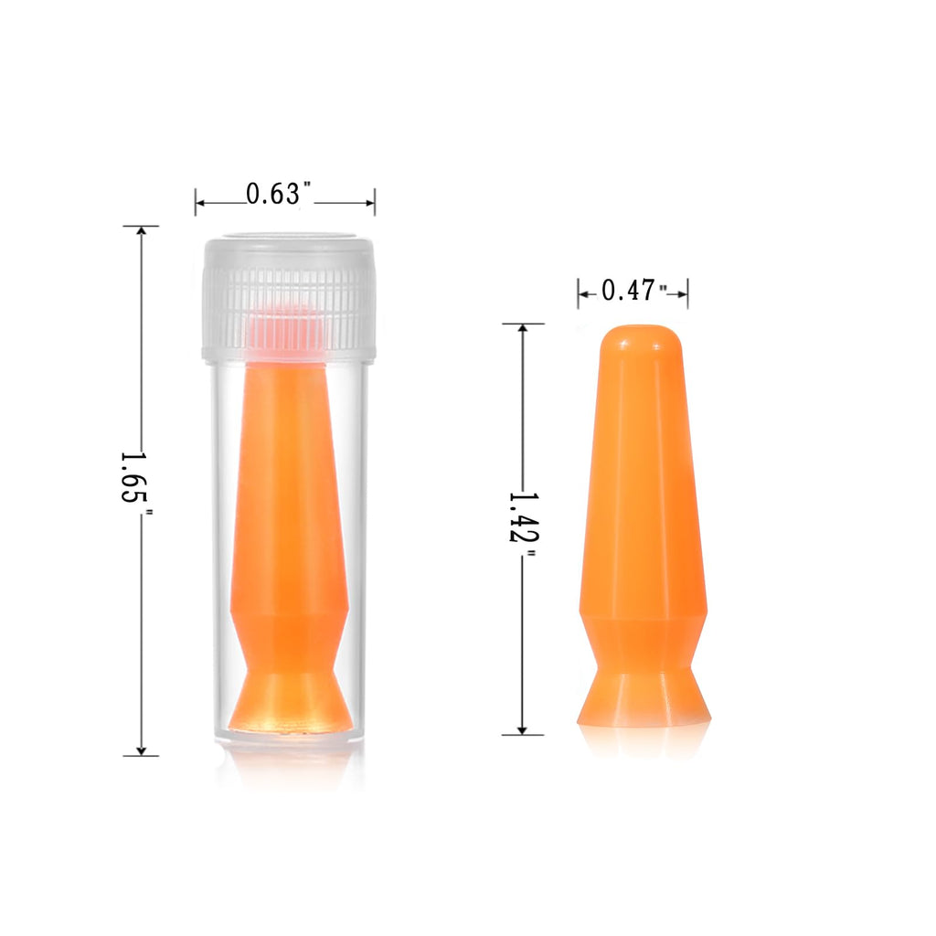 DHSUUUUP 8 Pack Scleral Lens Inserter Tool, Ventless Contacts Inserter Applicator for Hard Contact Lenses, RGP & Prosthetic Eyes, Individual Container, Safely, Comfortably, Orange