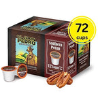 Cafe Don Pedro Southern Pecan Low Acid Coffee Pods, 12 Count - Compatible with Keurig K cups Coffee Maker - 100% Arabica, Stone Ground, Stomach Friendly Coffee K Cups for Sensitive Stomachs