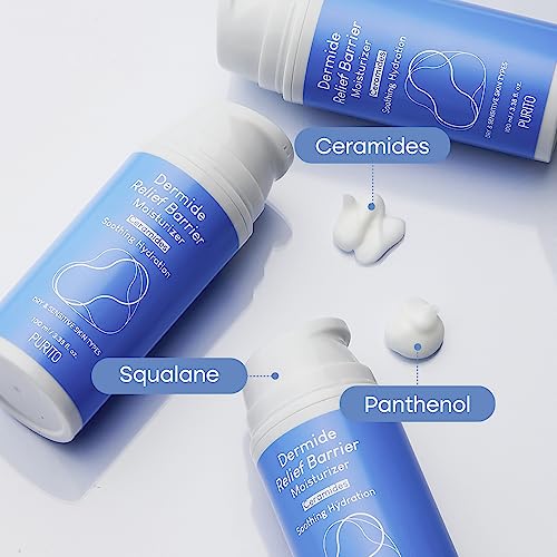 PURITO Dermide Relief Barrier Moisturizer 100ml / 3.38 fl. oz. vegan and cruelty free, relieving moisturizer, soothing, calming, safe ingredients, protective barrier