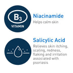 CeraVe Moisturizing Cream for Psoriasis Treatment, With Salicylic Acid for Dry Skin Itch Relief & Urea for Moisturizing, Fragrance Free & Allergy Tested, 8 Oz