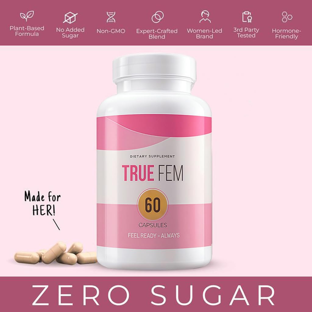 13-in-1 Vitamin ，Truefem 13-in-1 Capsules Vegan, Non-GMO – Botanical Blend for Women’s Daily Balance