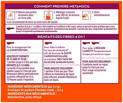 Metamucil Smooth Texture Fibre, Unflavoured - Sugar Free, 660g,Powder,14256 units