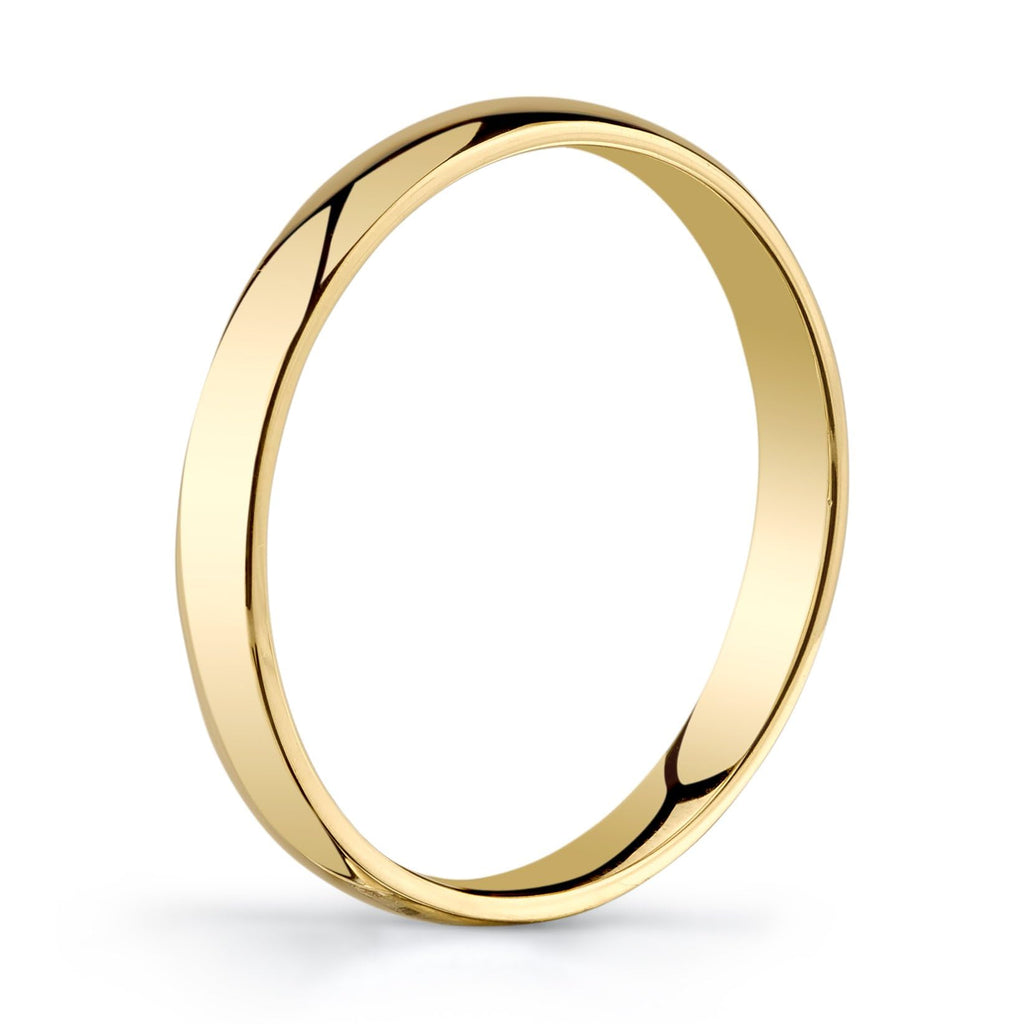SKAHFIS 10k Yellow Gold Light Comfort Fit 3mm Wedding Band Size 8