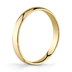 SKAHFIS 10k Yellow Gold Light Comfort Fit 3mm Wedding Band Size 8