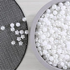 GOGOSO Ball Pit Balls for Toddler, Baby Plastic Playballs Kids Soft Pastel Pelotas Non-Toxic BPA-Free, Pearl White+White Star Balls,100 Balls