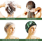 VICARKO Hair Steamer Thermal Heat Cap Deep Conditioning Natural Black Hair Scalp Treatment Spa Hot Head Care Electric for Home Use Leaf Print