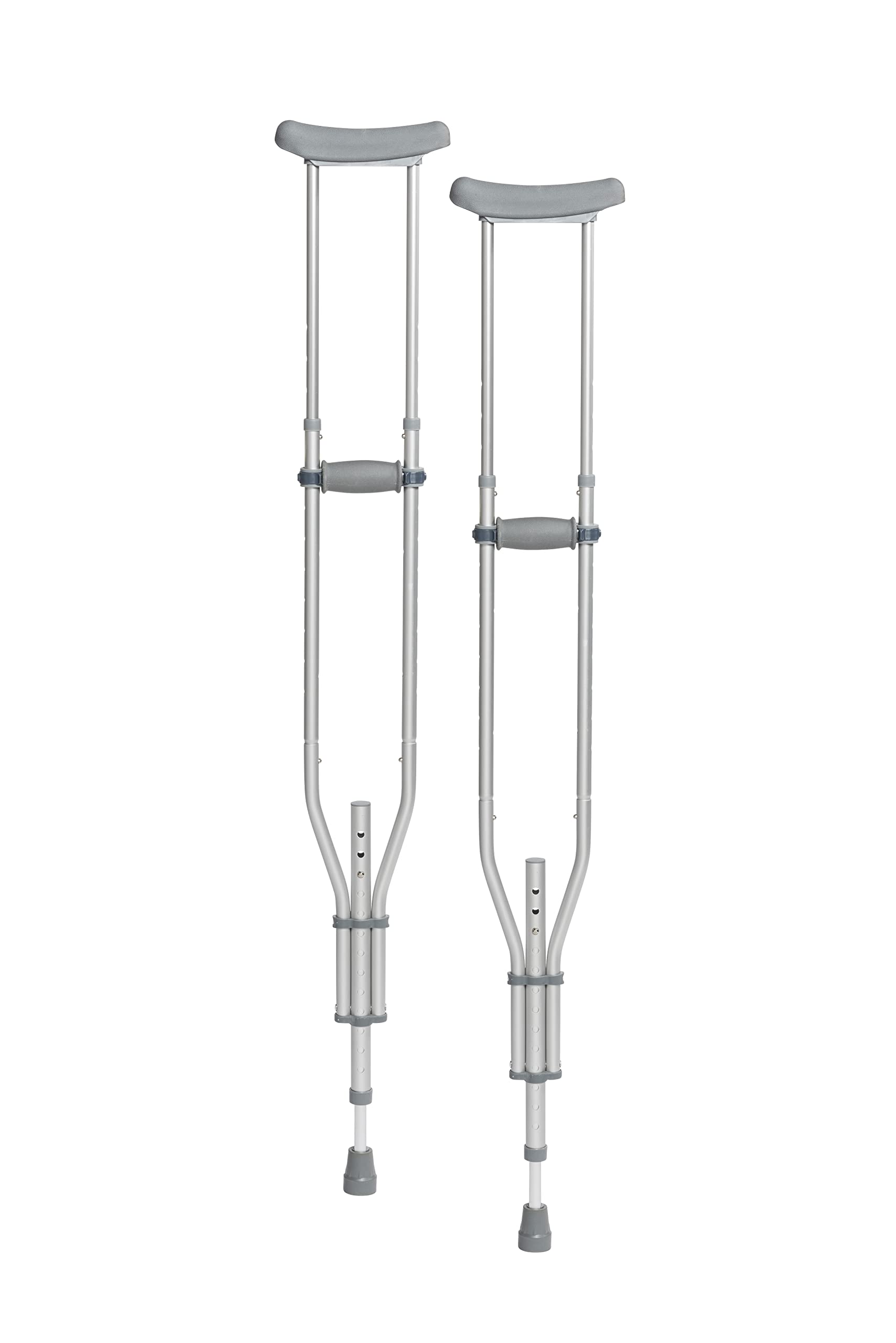 Drive Medical RTL10433 Adjustable Crutches for Walking, Silver