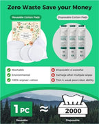 ProCIV Reusable Makeup Remover Pads - 16 Packs Washable Organic Reusable Cotton Rounds for All Skin Types & Toner with Laundry Bag, Zero Waste Reusable Cotton Pads for Face for Woman Gift (White)