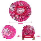 Satin Bonnet Silk Bonnet Hair Bonnet for Sleeping- 6 Pack Bonnets for Black Women with Wide Elastic Band for Curly Hair