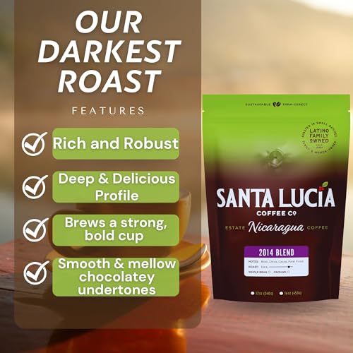 Specialty Volcanic Nicaraguan - 2014 Bold Dark Roast Coffee, Rich & Intense, Low Acid, 91 Point, SHG, Small Batch Roasted, Farm Direct, 100% Single-Origin | Santa Lucia | Ground, 3 Pounds (3-16oz)