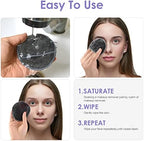 SUNLAND Reusable Makeup Remover Pads for Face,Eye,Lips 16 Pack Microfiber Face Cleansing Gloves Washable with Laundry Bag and Travel Bag Rounds Toner Pads (Round 3.15inchx16, Dark Grey)
