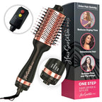Hair Dryer Brush, 4 in 1 Styling Tools with ION Generator and Ceramic Coating for Fast Drying, Perfect One Step Hair Dryer and Volumizer for All Hair Types, Rose Gold Volumizer